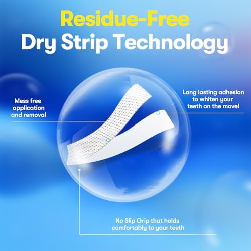 MySmile Teeth Whitening Strips 14 Treatments Kit, Hydroxyapatite-Infuse White Strips, Non-Sensitive Teeth Whitening with Soothing Natural Ingredients, Enamel-Safe, Residue-Free, Non-Slip(28 Count)