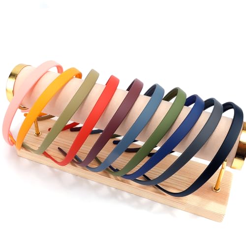 TOBATOBA Headbands for Glasses Wearers 10Pcs, Sunglasses Headband for Women Girls, No Headache Headband Flex, Comfortable Headbands Non-slip, Square Headband, Matte Plastic Headbands No Pressure