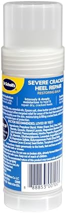 Dr. Scholl's Severe Cracked Heel Repair Restoring Balm 2.5oz, with 25% Urea for Dry, Cracked Feet, Heals and Moisturizes for Healthy Feet, Epsom Salt Soothes, Safe for Diabetics, 3-pack