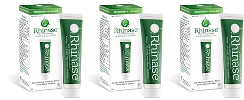Rhinase Saline Nasal Gel 3 Pack - 1 oz Each - Allergy - Nosebleed - Low Humidity. Great Way to Prevent nosebleeds Caused by Nasal Dryness