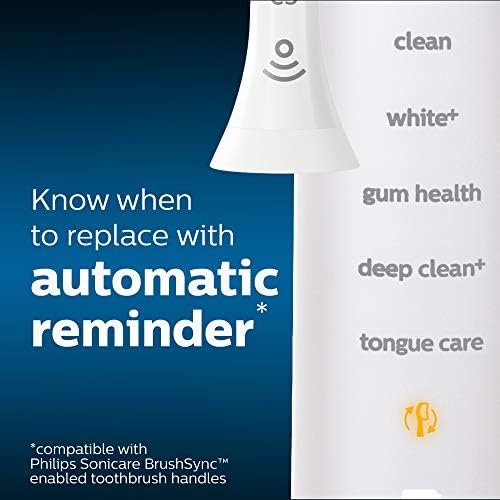 Philips Sonicare Genuine C3 Premium Plaque Control Toothbrush Heads, One Year Supply, 4 Brush Heads, White, HX9044/65