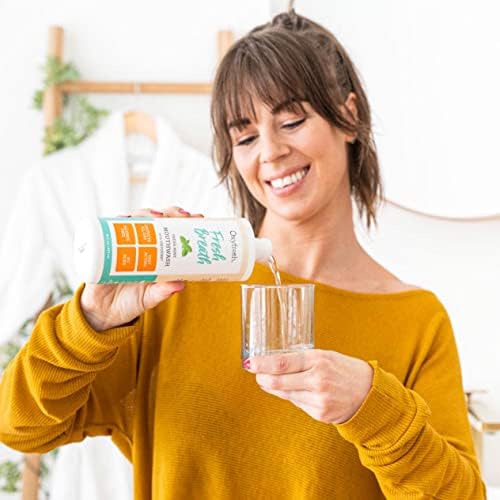 Oxyfresh Fresh Breath Fresh Mint Mouthwash – Dentist Recommended for Long-Lasting Fresher Breath & Healthy Gums | Alcohol & Fluoride Free (1-16 oz Bottle)