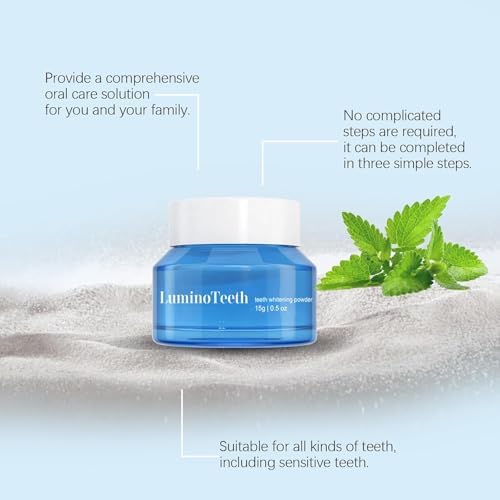 Lumino Teeth™ Teeth Whitening Deluxe Powder, Natural Teeth Whitener, Luminoteeth Booster Powders-Breath Freshness and Fluoride-Free Whitens, Strengthens & Purifies