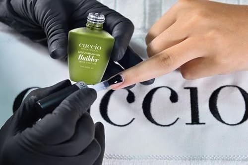 Cuccio Pro Brush-On Builder Gel With Calcium - LED And UV Self-Levelling Lightweight Formula - Soak-Off Gel Product With Strength Of Hard Gel - Chip-Resistant - Clear - 0.43 Oz Nail Polish