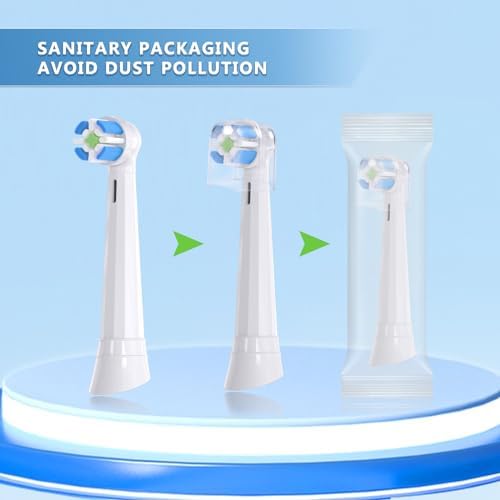Compatible with Oral-B iO 3/4/5/6/7/8/9/10 Series Ultimate Clean Electric Toothbrush Replacement Brush Heads,for Oral-B iO Electric Toothbrush,10 Pack (White)