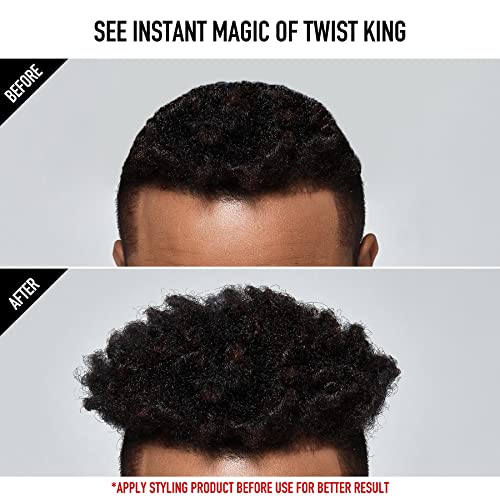 RED by Kiss Bow Wow X Twist King -Premium Luxury Twist Styler Brush with Large Styling Pik, Durable Washable Afro Curl Sponge Racket for Barbers and Daily Use, Ideal for Curly, Coiled, 4C Hair