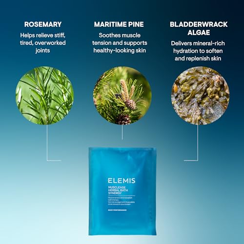 ELEMIS Musclease Herbal Bath Synergy 10 Pack, Muscle Relief Therapy Soak To Ease Tension & Promote Recovery