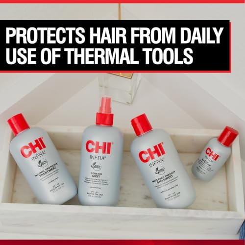 CHI Infra Thermal Protective Treatment, Hair Serum For Protecting Color & Adding Superior Shine & Softness, Hydrating Formula, Sulfate-free, 6 Oz