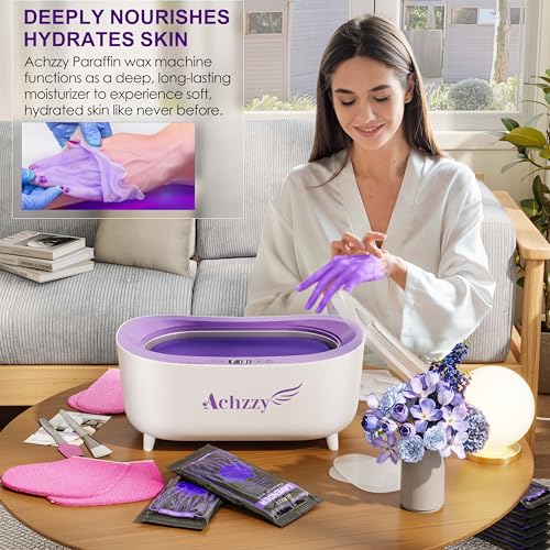 Paraffin Wax Machine for Hands and Feet, 5000ml Professional Wax Warmer with Temperature Control, Smart Heating, Stainless Steel Inner Pot, Moisturizing Hot Wax Bath with Refills for Skincare