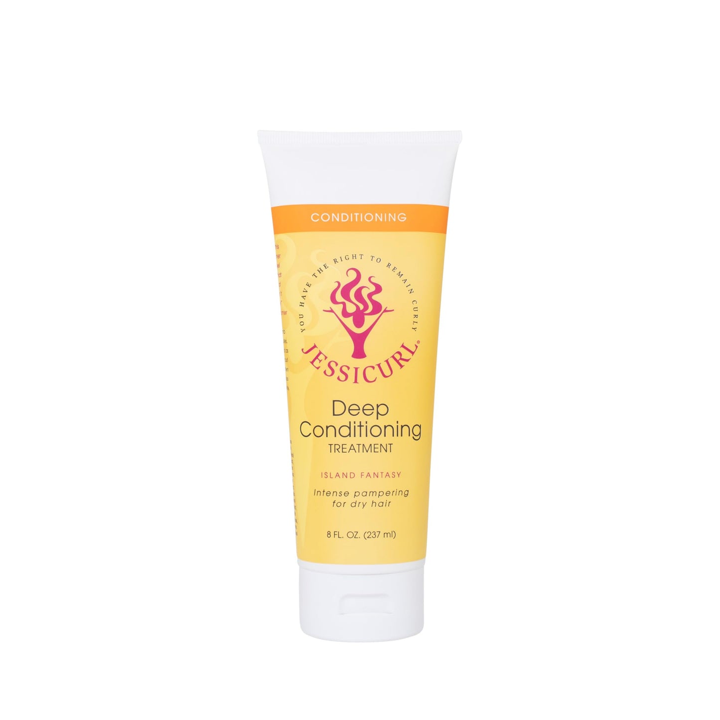 Jessicurl, Deep Conditioning Treatment, Island Fantasy, 8 Fl oz. Deep Conditioner for Dry Damaged Hair, great Anti Frizz Hair Mask and Leave in Conditioner for Curly Hair