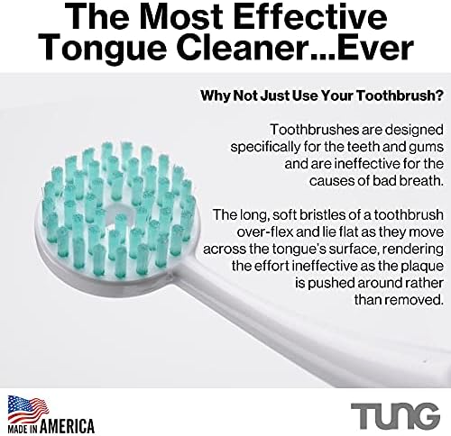 Tung Tongue Gel | Fresh Mint Tongue Cleaning Paste | Bad Breath and Halitosis | Mouth Odor Eliminator | Use with Tongue Brushes & Scrapers | Made in America (2 Pack)