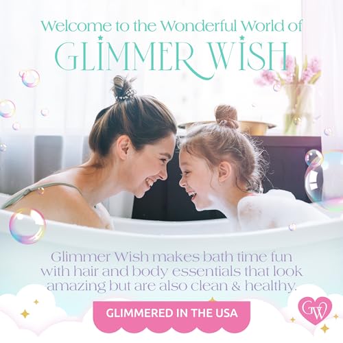 Glimmer Wish Unicorn Kids Shampoo, Paraben and Sulfate Free Shampoo for Soft and Manageable Hair, Kids Hair Care, Cotton Candy Scent, 12 Fl Oz