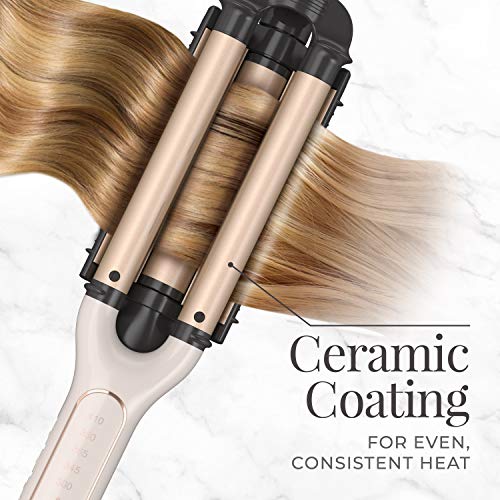 Remington 4 In 1 Adjustable Hair Waver With Pure Precision Technology Deep Waver for Multiple Styles, Cream, 1 Count