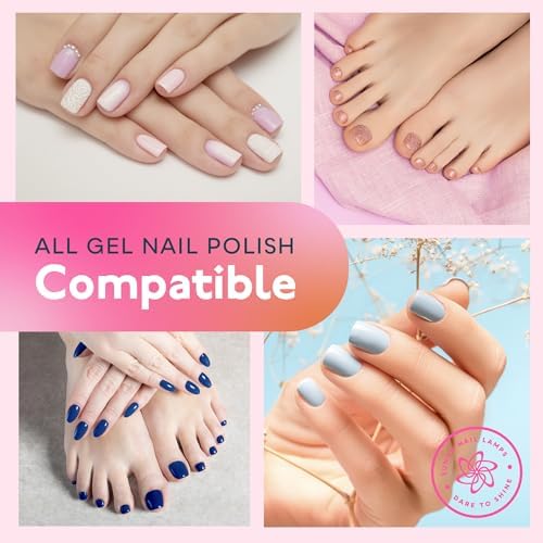 SUNUV UV Light for Nails, UV LED Nail Lamp with 4 Timer Settings, 33 LEDs Compatible with All Gel Polish Auto Sensor Removable Base SUN2C Rose