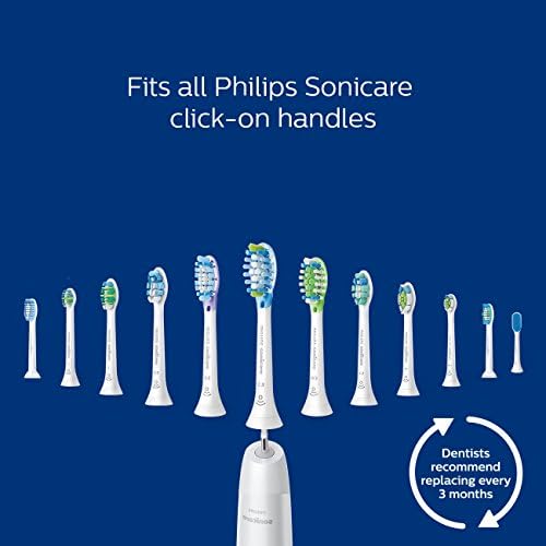 Philips Sonicare G2 Optimal Gum Care Brush Heads, Genuine Replacement Toothbrush Heads, White, 3 Pack, HX9033/65