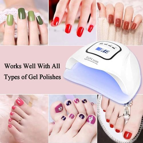 UV LED Nail Lamp 150W, Professional Nail Dryer Gel Polish Light, UV Nail Light With 4 Timer Setting, Nail Polish Curing Gel LED Dryer, Professional Nail Art Tools With Automatic Sensor, LCD Display