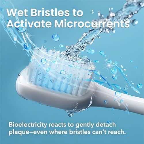 Vibration-Free Patented Bioelectric Toothbrush, Dentist-Designed & Clinically-Tested, Gentle on Sensitive Teeth & Fragile Gums, Ultra Soft for Pregnant Women, Elderly, Braces and Gum Recessions