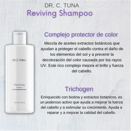 FARMASi Dr C Tuna Advanced Reviving Shampoo & Hair Mask with Capixyl & Trichogen for Hair Growth, 7.6 fl oz / 225 ml Shampoo & 6.7 fl oz / 200 ml Mask, Paraben Free, Natural Scent, Unisex-Adults