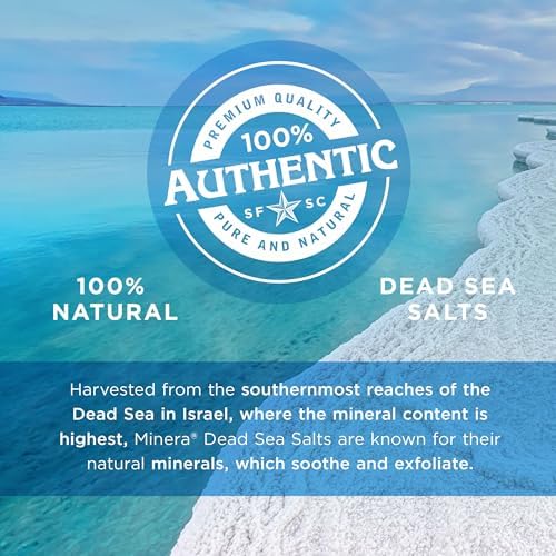 Minera Fine Grain Dead Sea Salt for Bath & Soaking – 19 lbs, Fast-Dissolving, 100% Pure & Natural, Unscented, Skin-Nourishing Bulk Sea Salt