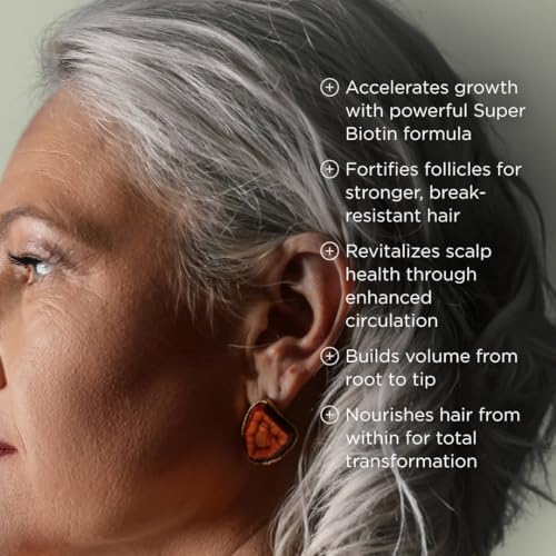 NOOR HAIR Healthy Hair Formula, Hair Growth Supplement Supporting Thick Hair and Fast Hair Regrowth. Vitamin C, B6, Zinc, Propietary Non-GMO & Gluten Free Womens Hair Loss Vitamins - 30 Day Supply
