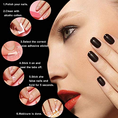 Nail Adhesive Tabs, 20 Sheets (480pcs), Transparent, Waterproof, Variety Pack, Press-On Nail Adhesive Tabs