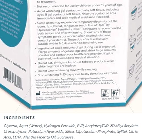 Opalescence Opal Go - Prefilled Teeth Whitening Trays - Classic - (7 Treatments) - Hydrogen Peroxide - Cool Mint - Made by Ultradent. Op-Tr-Clas-5527-1