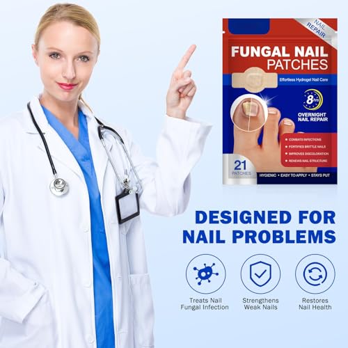 Toenail Fungus Treatment Extra Strength Nighttime Renewal Fungal Nail Patches - 21 Patch - Overnight Repair for Nail Fungus Damage, 8-Hour Treatment Restores Healthy Appearance (21 Count (Pack of 3))