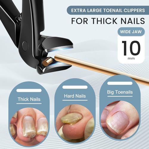 2025 Long Handle Toenail Clippers for Seniors, Angled Head Very Sharp Nail Clippers with Wide Opening for Men Wome, Toenail Clipper with Catcher for Thick Toenails and Fingernails