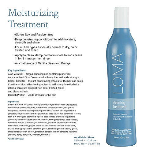 LOMA Moisturizing Shampoo and Moisturizing Treatment (DUO PACK) 33 Ounce (Liter)