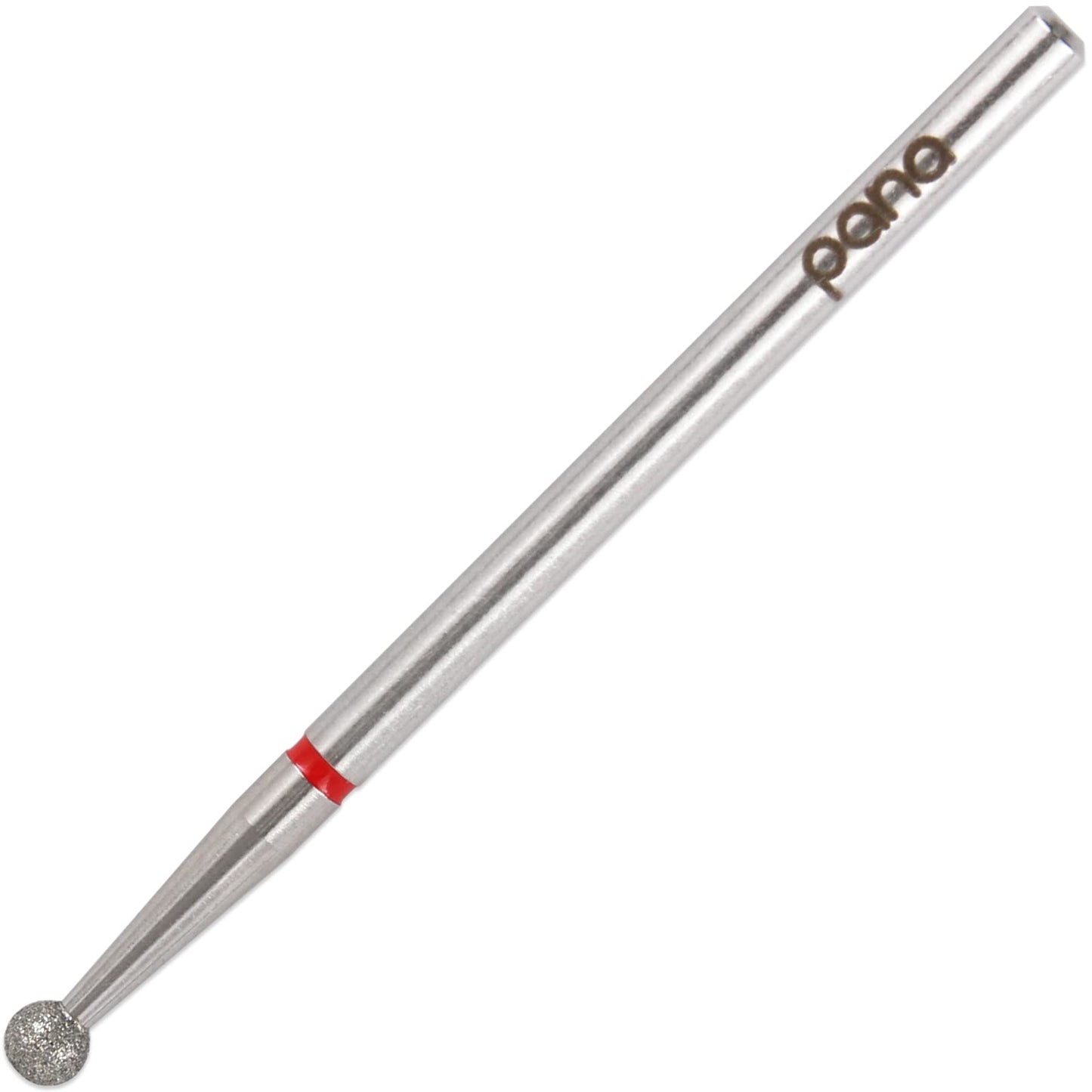 PANA 3/32" Diamond Carbide Ball Bit- Style 03, Fine Grit - Professional Cuticle Nail Drill Bits for Acrylic Gel Nails Dry Manicure Pedicure Shape Remove Tools