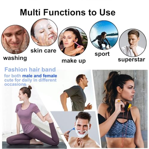 Metal Headbands for Men Fashion Head Band for Women, Wavy Headband Perfect for Outdoor Sports and Daily Use (10 Pack)