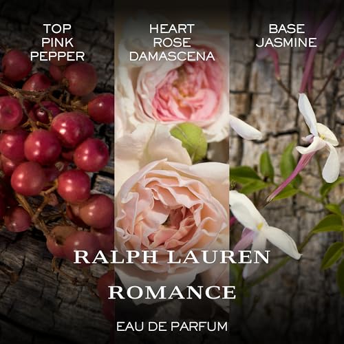 RALPH LAUREN FRAGRANCES Romance Discovery Perfume Set - 3-Piece Travel Size Set - Floral Scented Fragrance with Rose, Sandalwood, Vanilla & Jasmine Notes - 0.3 Fl Oz Each