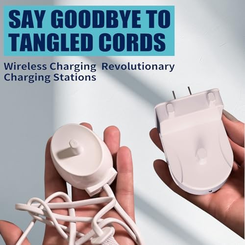Wireless Electric Toothbrush Wall Charger Compatible with Oral-B and Braun Models (Excluding iO 7/8/9/10 and Pulsonic Series)