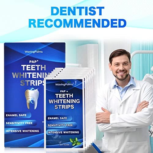 Sensitive Teeth Whitening Strips Kit: Professional Dental Whitening Set - 14 Hydrogen Peroxide-Free Treatments for Whiter Teeth - Effective & Gentle Teeth Whitener (28 PCS)