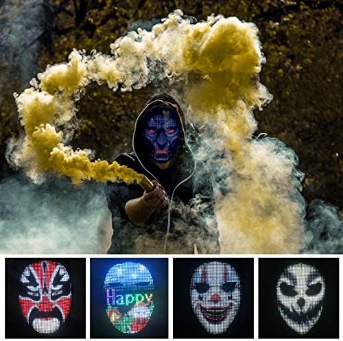 Depointer Life Led Mask with Bluetooth-compatible App Controlled, Customizable Shining Mask, unisex-adult