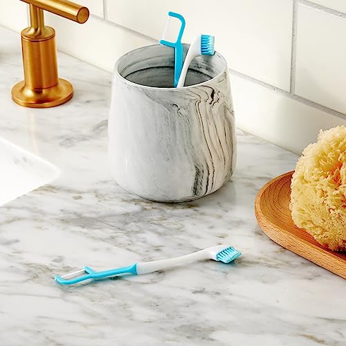 The Evolution of Oral Care | 4-in-1 Tool (Paste + Brush + Floss + Pick) | Individually Wrapped | Disposable | Prepasted Travel Toothbrushes | Small Adult Toothbrush - (24-Pack)