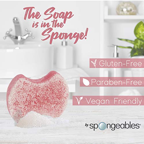 Spongables Pedi Scrub Foot Exfoliating 20+ Wash Sponge, Lavender, 2 Count