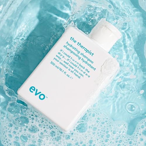 EVO The Therapist Hydrating Shampoo - Hydrates, Strengthen and Softens Whilst Improving Shine - Protects Colour Treated Hair, Helps to Detangle
