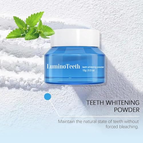 Lumino Teeth™ Teeth Whitening Deluxe Powder, Natural Teeth Whitener, Luminoteeth Booster Powders-Breath Freshness and Fluoride-Free Whitens, Strengthens & Purifies
