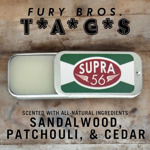 TAGS Men’s Solid Cologne | Supra 56 | Sandalwood Patchouli Cedar | Beeswax Grapeseed Oil Fragrance | Made in USA | Travel Size .25 oz