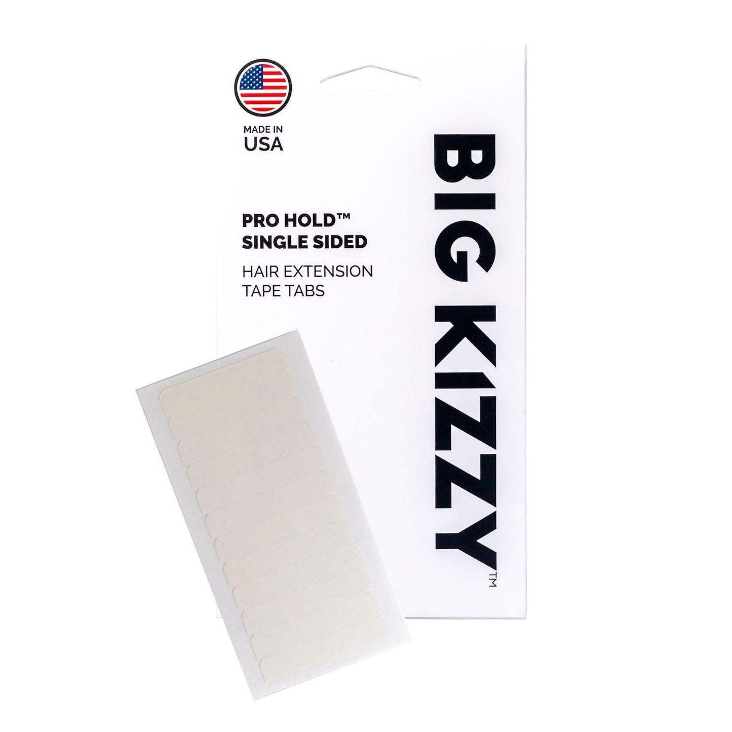 Single Sided Pro Hold Replacement Tape for Hair Extensions - 5-7+ Weeks of Wear - Strong Hold and Residue Free One Sided Tape for Extensions - 48 Tabs - Made in USA