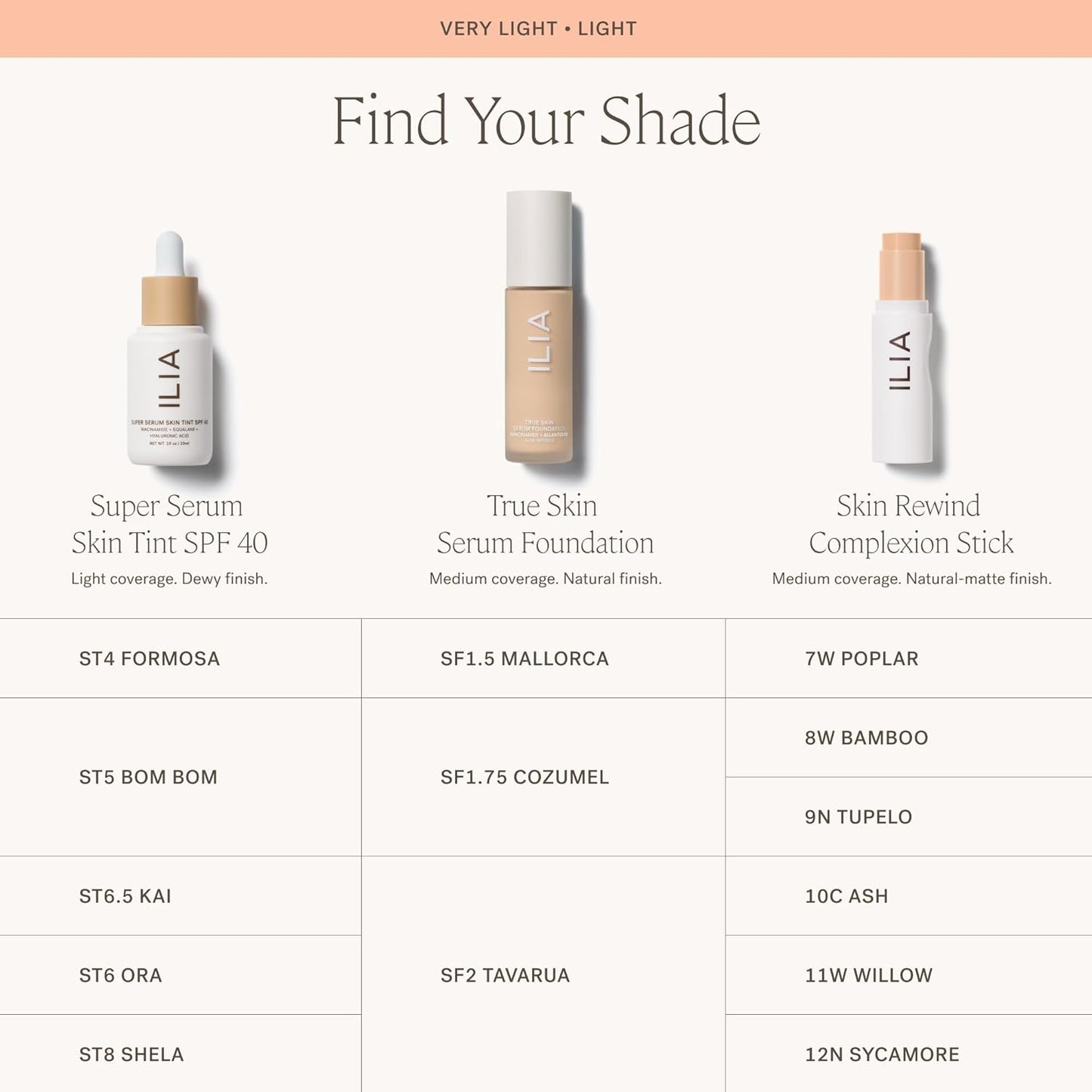 ILIA - Skin Rewind Complexion Stick - Foundation + Concealer + Skincare | Non-Toxic, Vegan, Cruelty-Free, Clean Makeup (11W - Willow, 0.35 oz | 10 g)