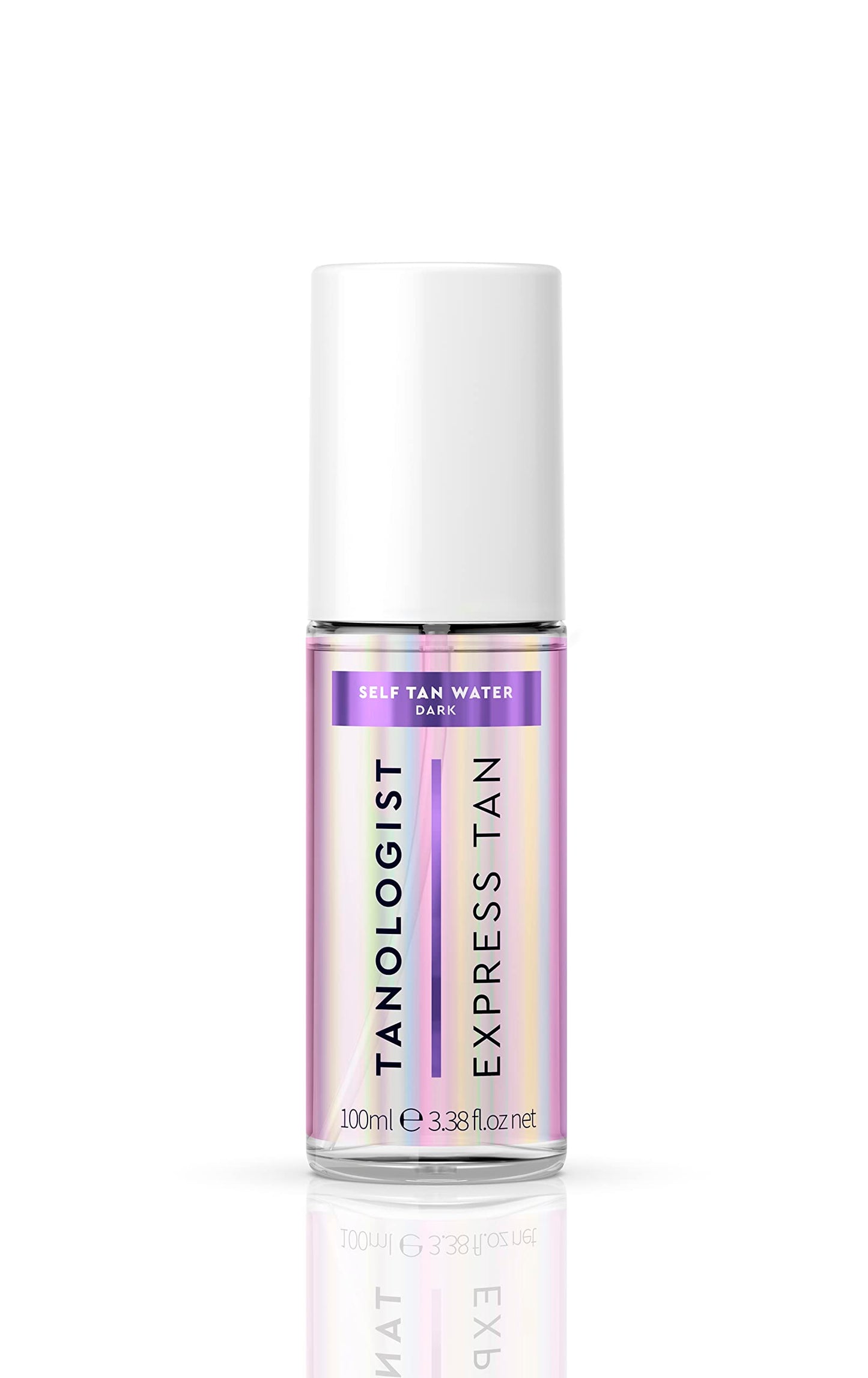 Tanologist Mini Express Self Tan Water, Dark - Hydrating Sunless Tanning Water, Vegan and Cruelty Free, 3.38 Fl Oz