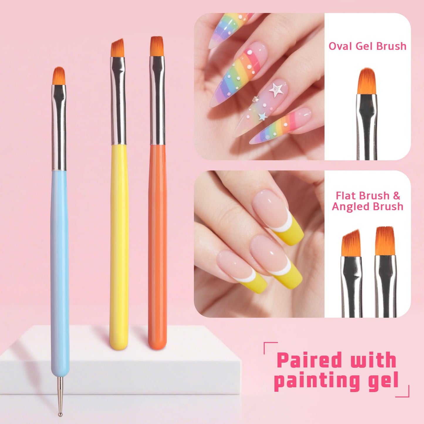 Sponge Pat Paint Nail Gel, Ombre Nails Gradient Gel Nail Blush Blooming Aura Nails Drawing Stripper Floral Painting DIY Nail Art, No Wipe, UV/LED Curing (16 Colors K)