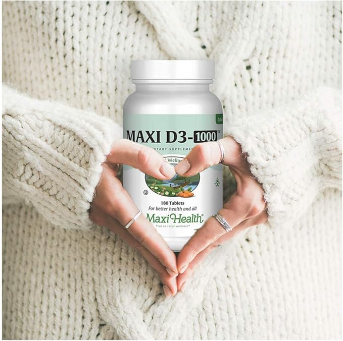 Maxi-Health Vitamin D3 1000 IU - for Healthy Muscle Function, Bone Health and Immune Support – 360 Tablets – Best Kosher Supplement for Adults