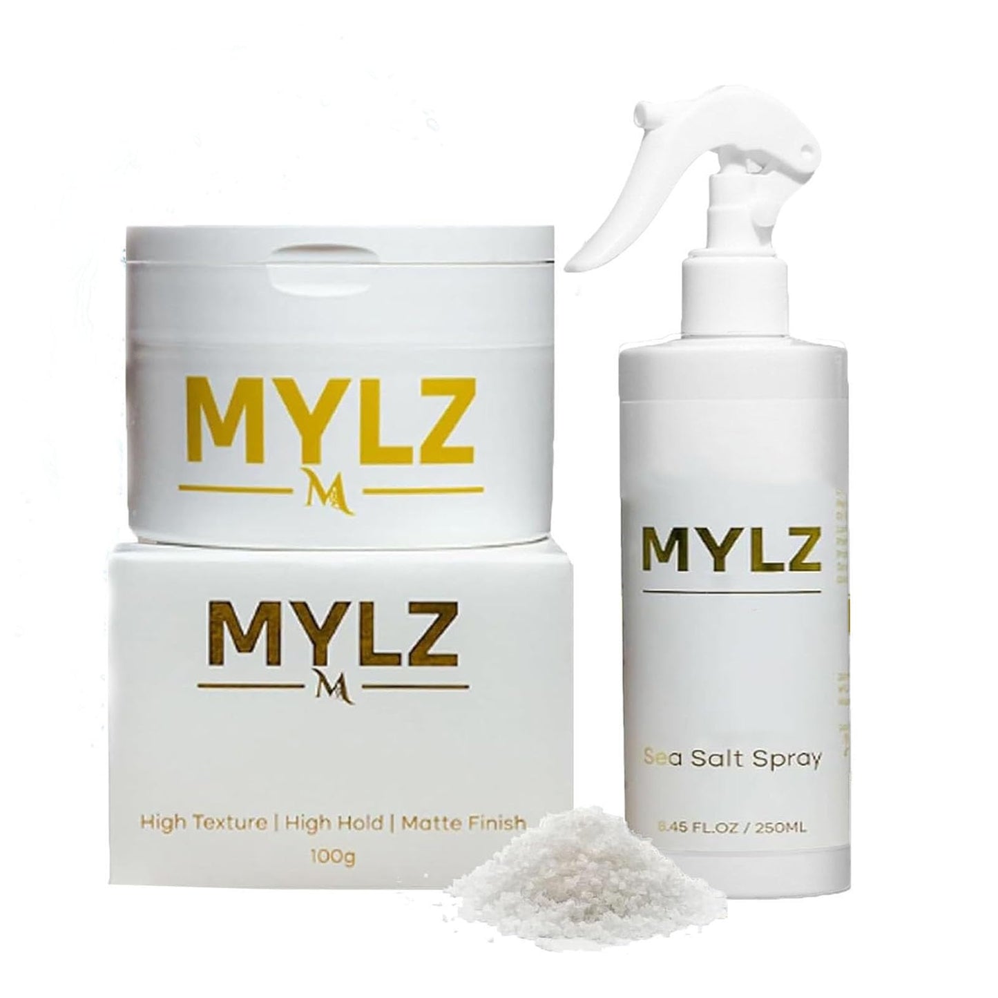 Mylz Sea Salt Spray,Mylz Texture Clay,Mango Sea Salt Spray & Clay Texture Pack,Volume Hair Spray for All Hair Types (Clay+Spray)