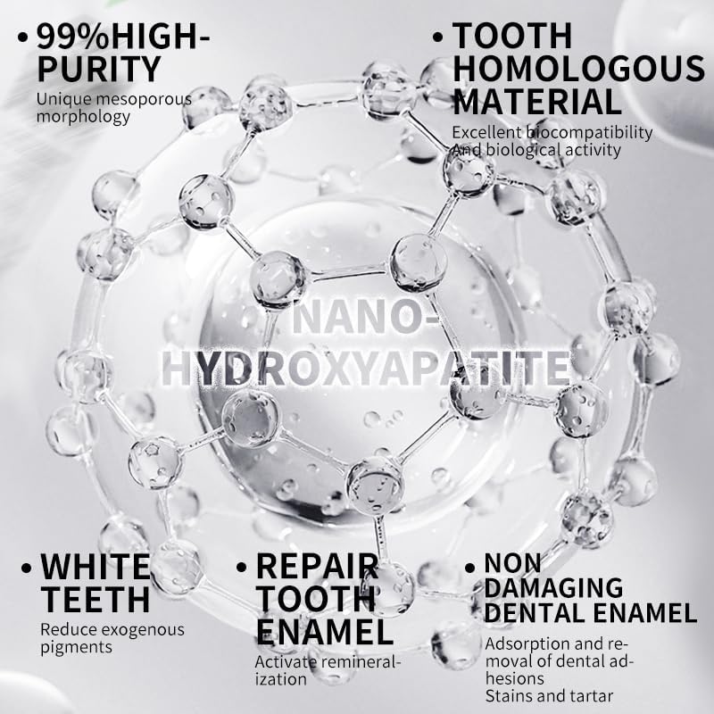 Nano Hydroxyapatite Toothpaste 7.5% nHAP, 4.23 oz – Enamel-Strengthening • Fluoride-Free • Natural Peppermint • Ideal for Sensitive Teeth