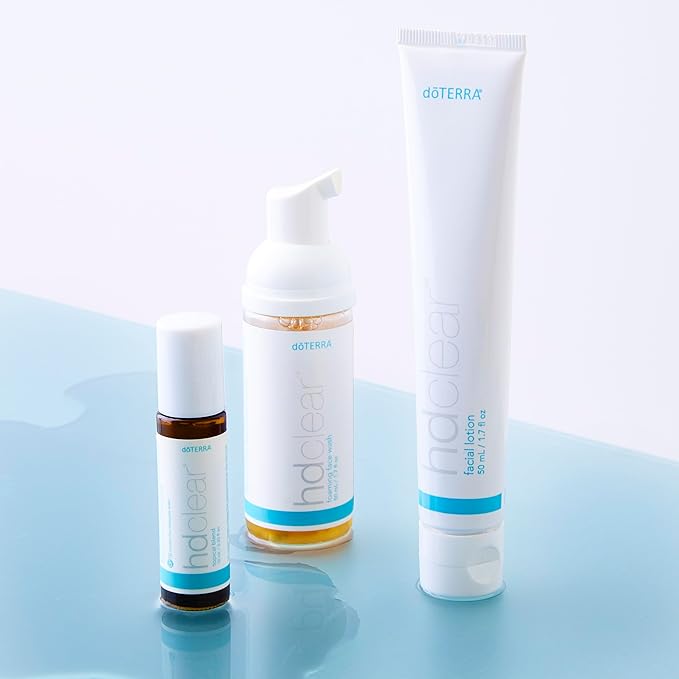doTERRA - HD Clear Facial Kit - Facial Lotion, Foaming Face Wash, and HD Clear Blend