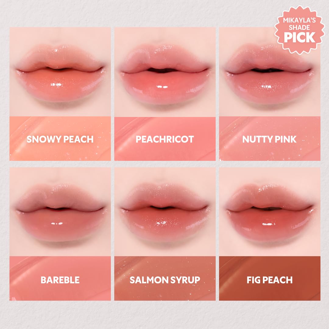 TIRTIR [*Mini Size Waterism Tinted Lip Gloss #19 Bad Rosy, 0.06 Fl Oz – Kiss Ready Lipgloss, 12H Long Lasting Non Sticky Natural Tinted Glow Korean Multiuse Cheek and Lip Tint for Women gift