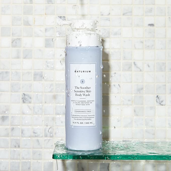 Naturium The Soother Sensitive Skin Body Wash, Gentle Skin-Soothing Formula, 16.9 oz